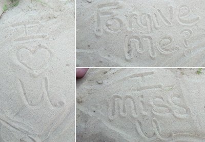 apology in the sand